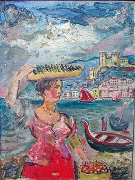  gruesas Pintura al %C3%B3leo - una niña 1954 pinturas gruesas texturizadas